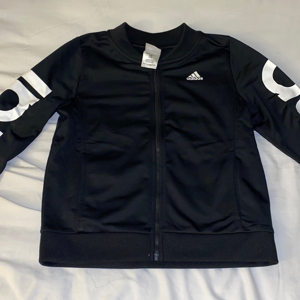 Adidas cropped zip up jacket
